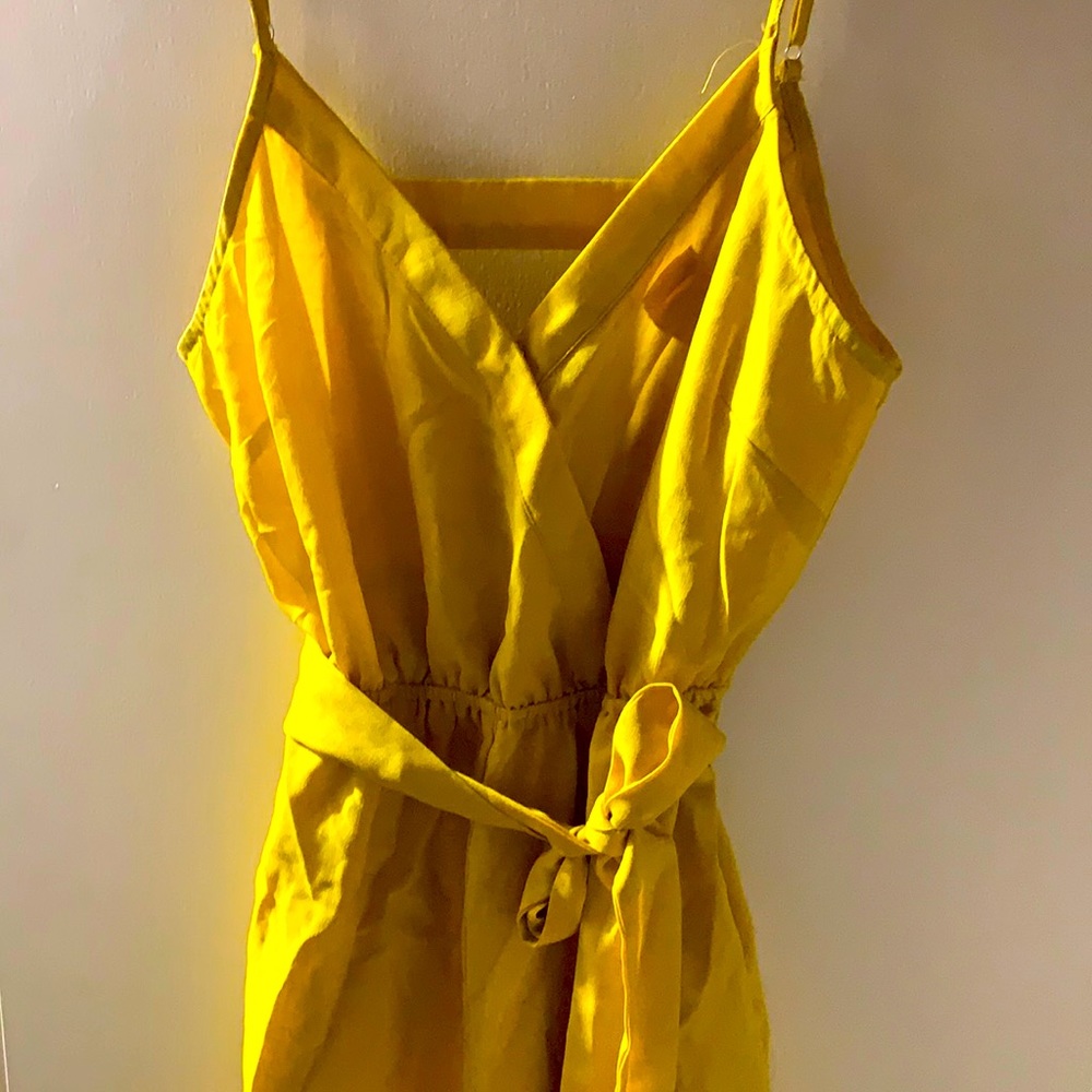 Mustard color Romper wide leg (used once for pics) like new